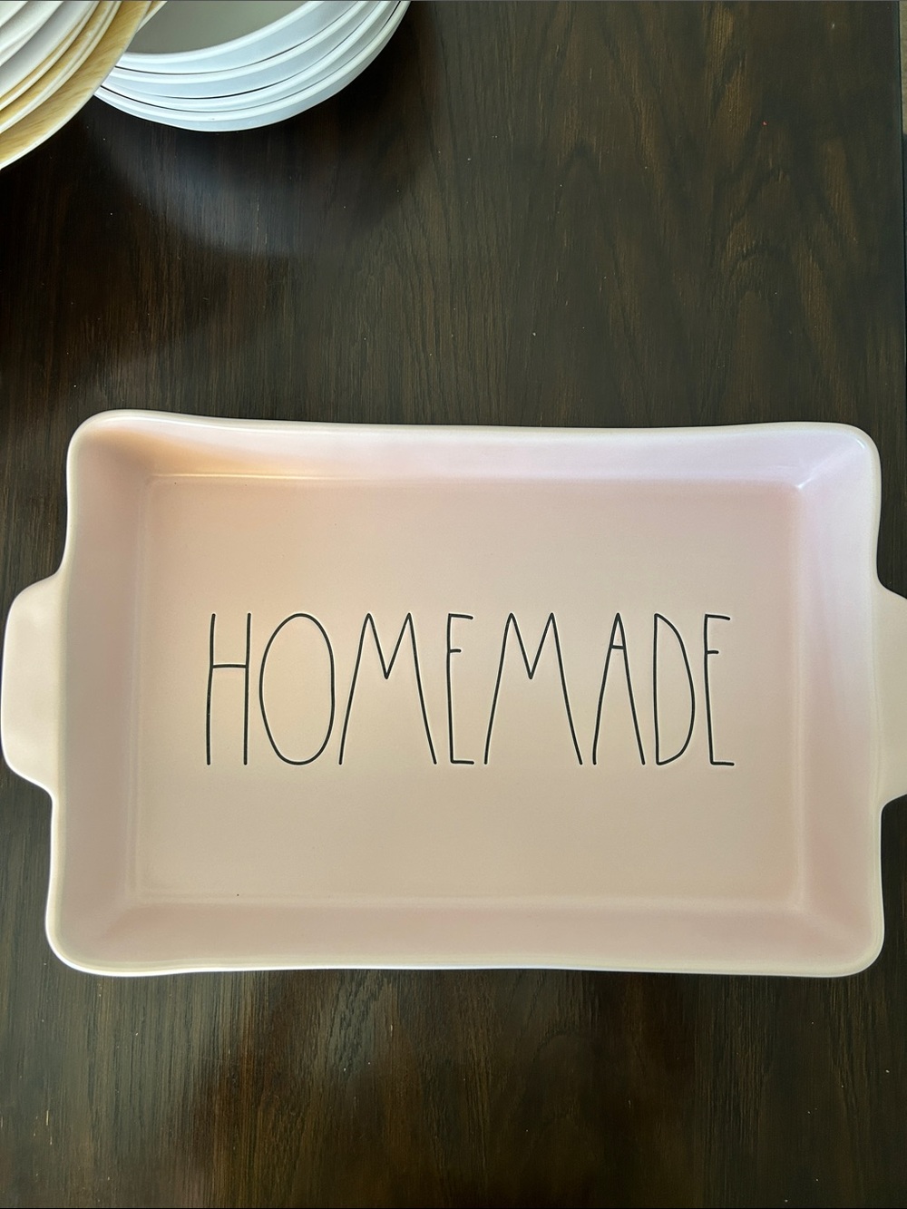 Rae Dunn  HomeMade Pink Ceramic Baking Dish